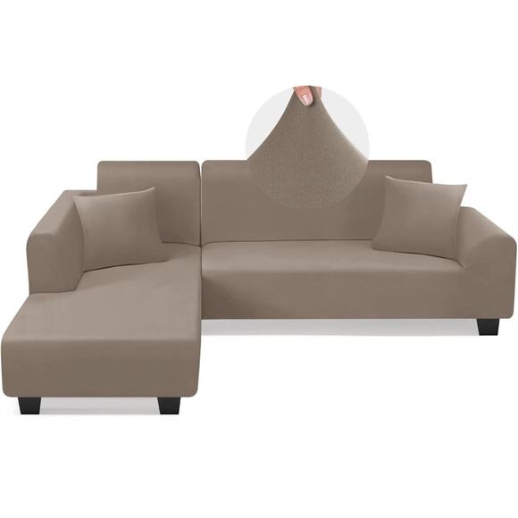 Couch Covers L Shape Sofa Covers Super Stretch 2pcs Sofa Slipcovers for 3 + 3 - Picture 1 of 7